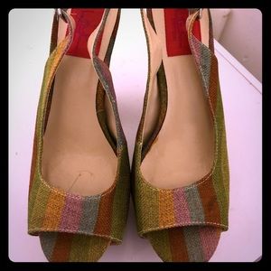 Multi-colored Platform heels